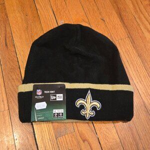 New Orleans Saints New Era Black Team Logo Cuffed Knit Hat NFL